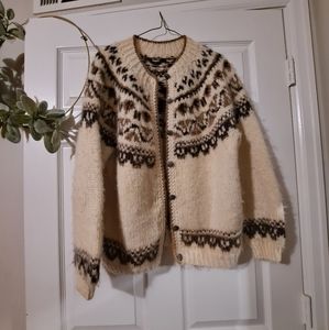 Handmade wool boho sweater